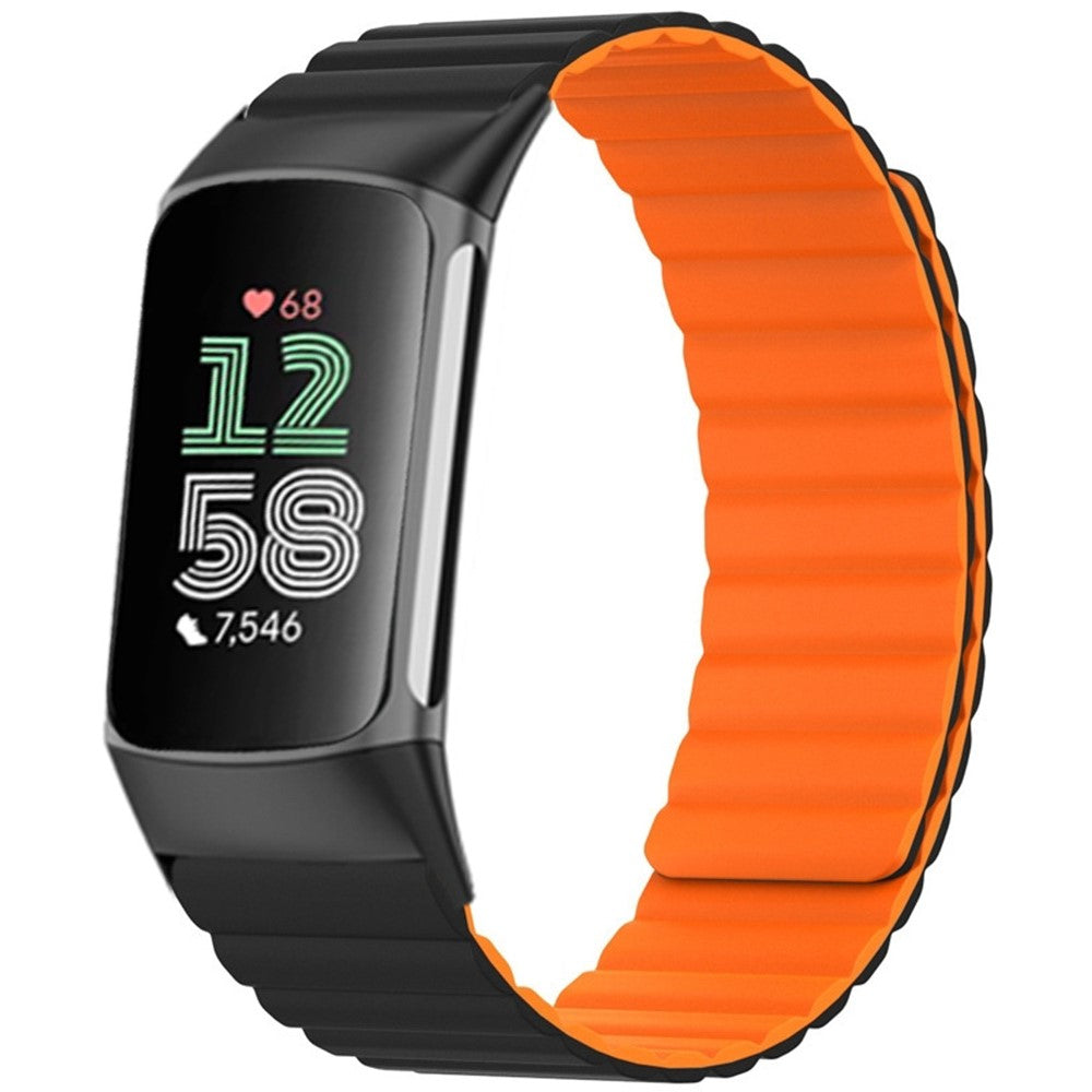 Silikone Universal Rem passer til Fitbit Charge 6 / Fitbit Charge 5 - Orange#serie_2