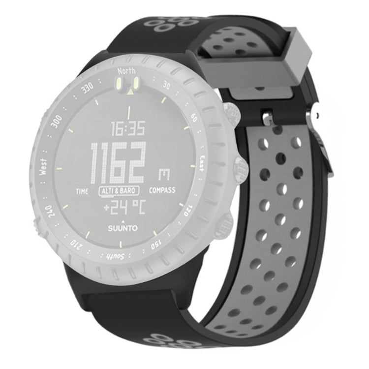 Vildt Elegant Silikone Rem passer til Suunto Core - Sølv#serie_4