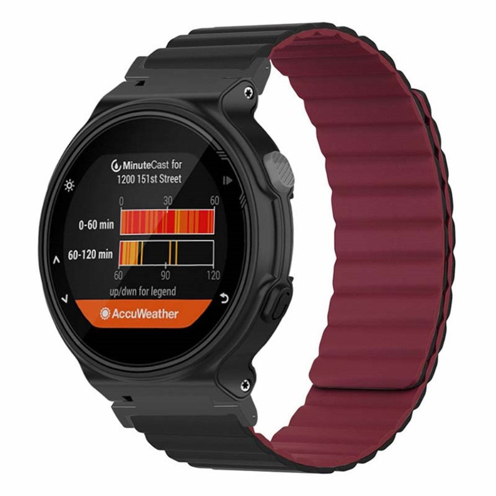 Super Sejt Silikone Universal Rem passer til Garmin Smartwatch - Rød#serie_4