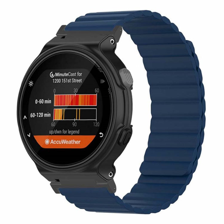 Garmin Forerunner 220 / 230 / 235 / 735XT / 620 / 63 Flexible Strap Magnetic Smartwatch Bands - Midnight Blue#serie_8