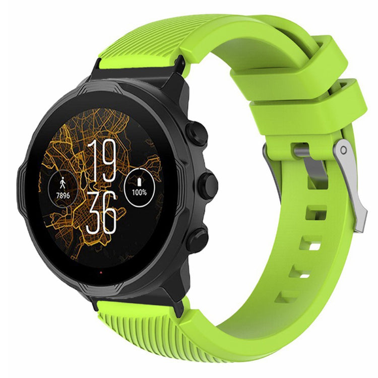 Suunto Spartan Sport Wrist HR Baro / Suunto 7 Watch Strap 24mm Twill Texture Flexible Band - Fluorescent Green#serie_10