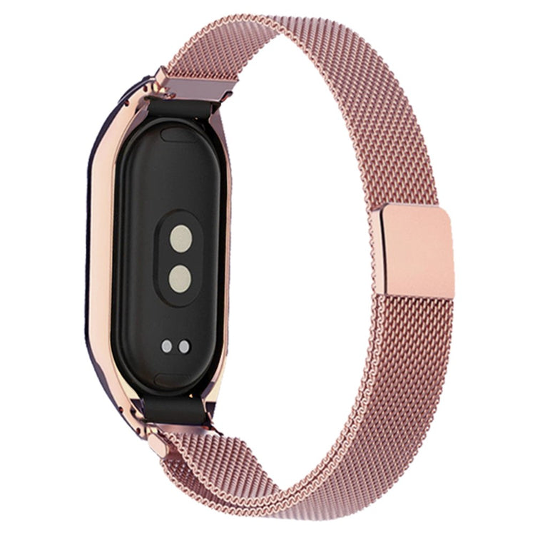 Godt Metal Rem passer til Xiaomi Smart Band 8 - Pink#serie_5