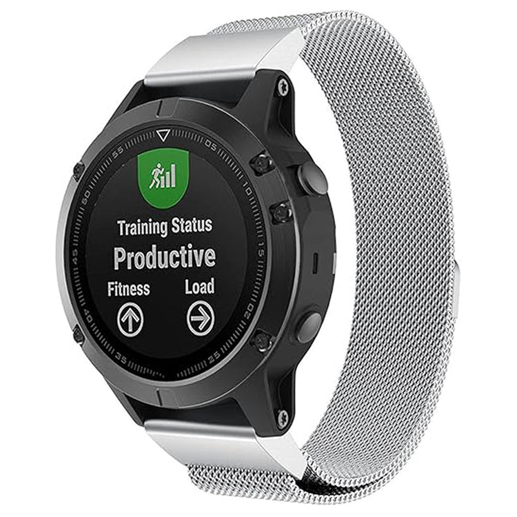 Cool Metal Universal Rem passer til Garmin Smartwatch - Sølv#serie_2