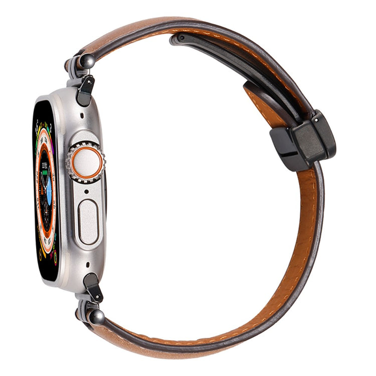 Super Fint Kunstlæder Universal Rem passer til Apple Smartwatch - Brun#serie_10