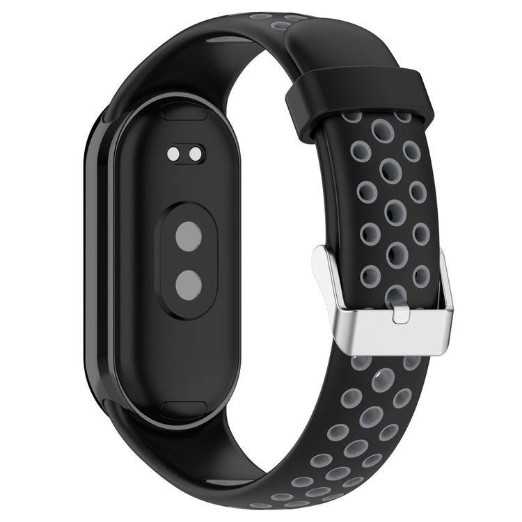 Vildt Sejt Silikone Rem passer til Xiaomi Smart Band 8 - Sort#serie_1