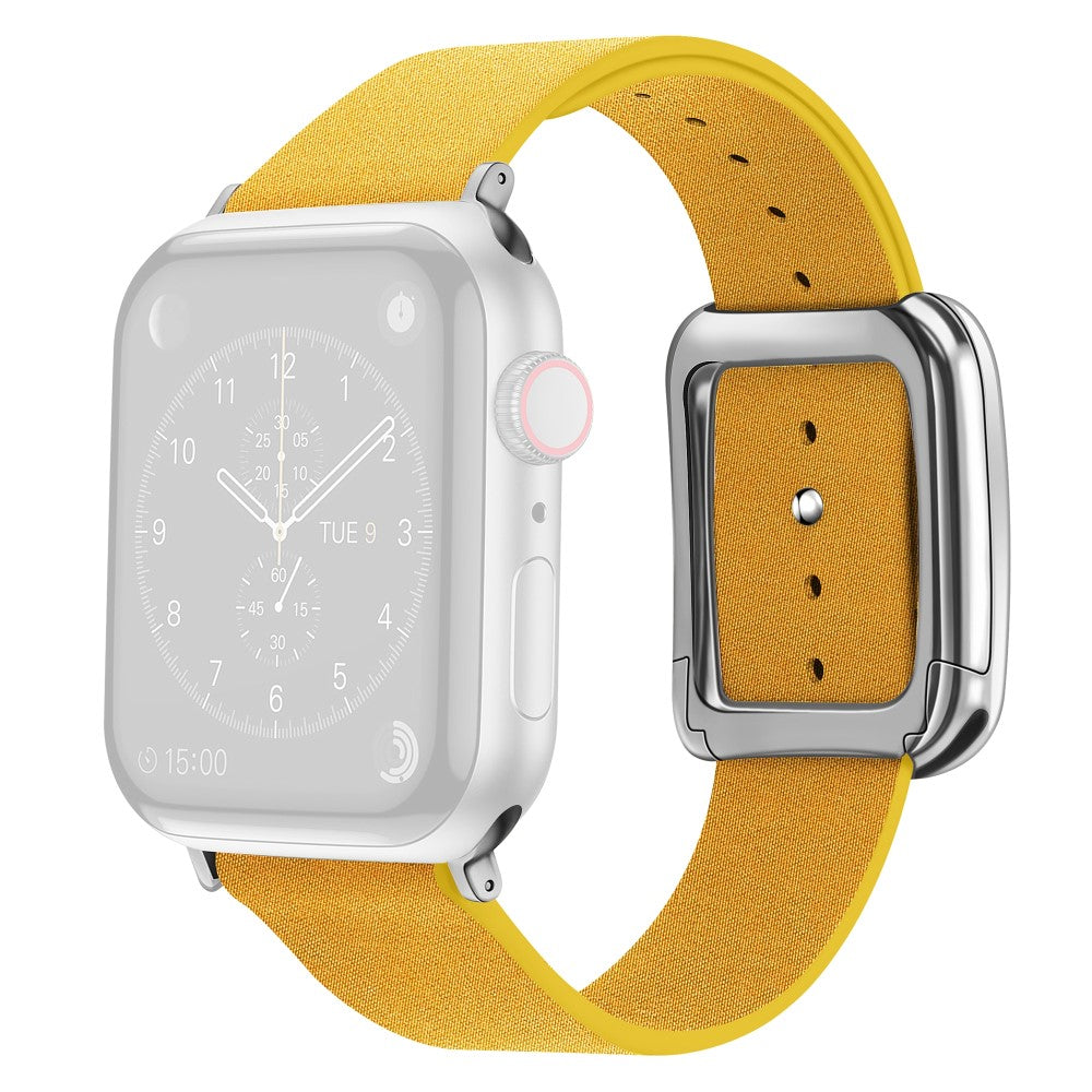 Helt Vildt Godt Kunstlæder Universal Rem passer til Apple Smartwatch - Gul#serie_6