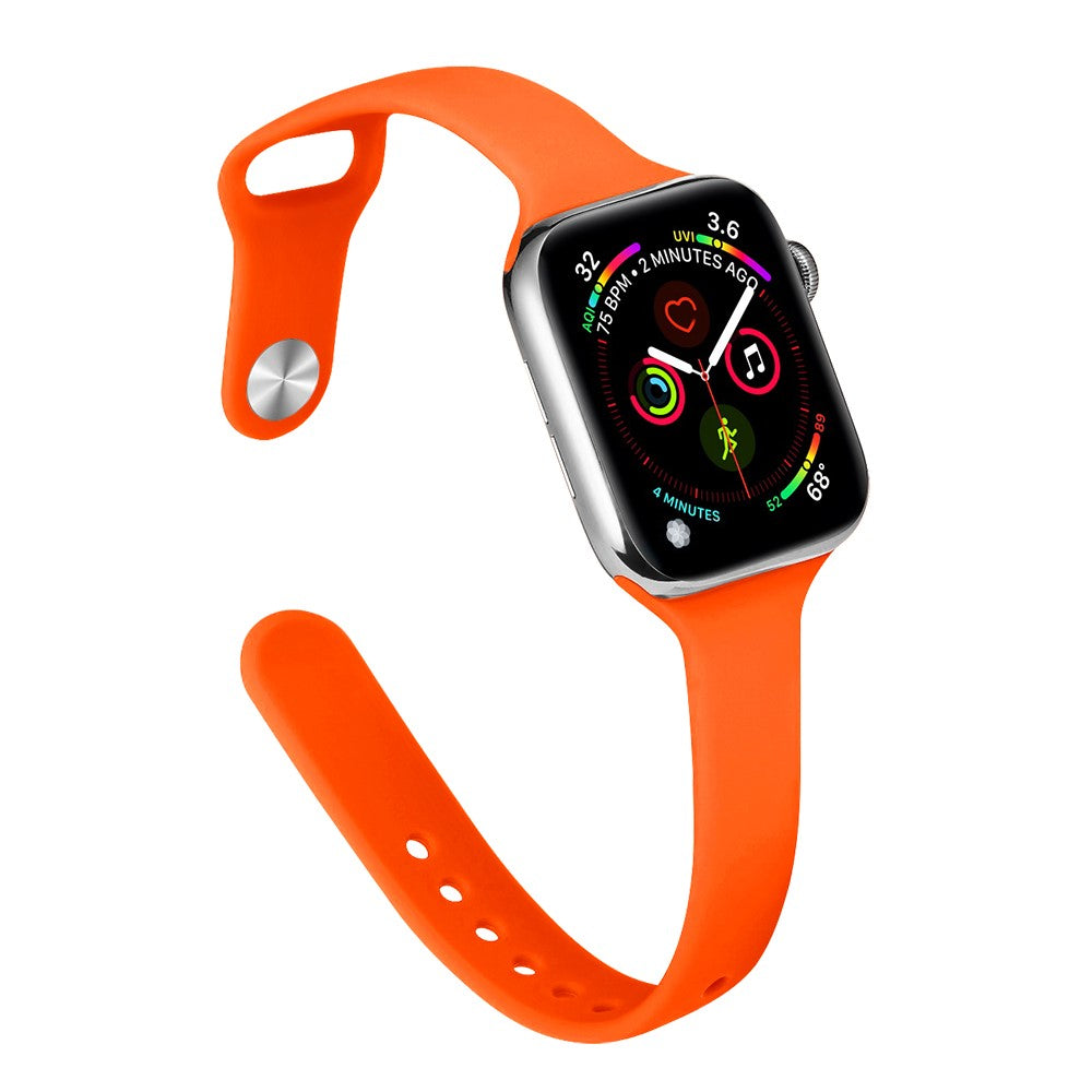 Flot Silikone Universal Rem passer til Apple Smartwatch - Orange#serie_5