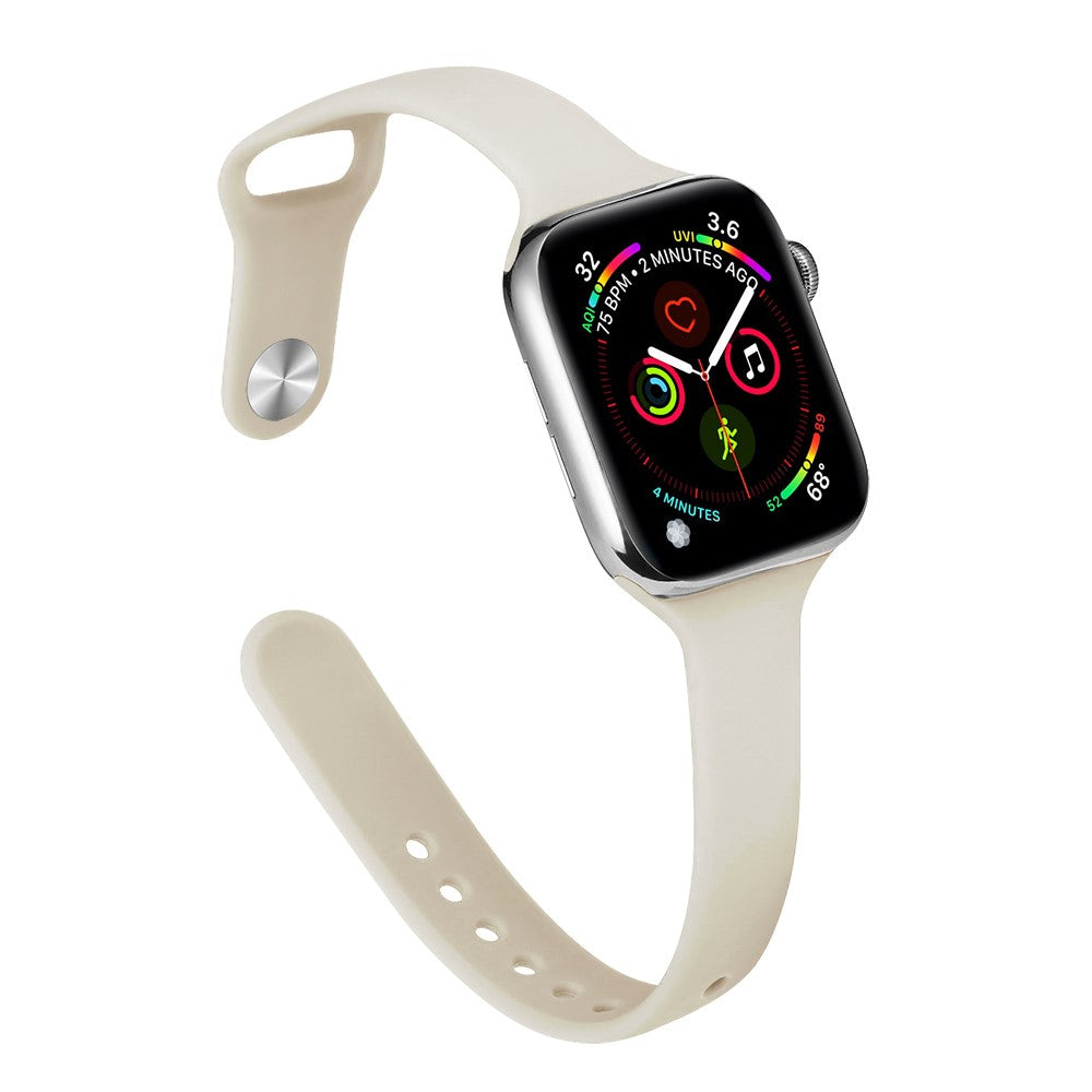 Flot Silikone Universal Rem passer til Apple Smartwatch - Hvid#serie_9