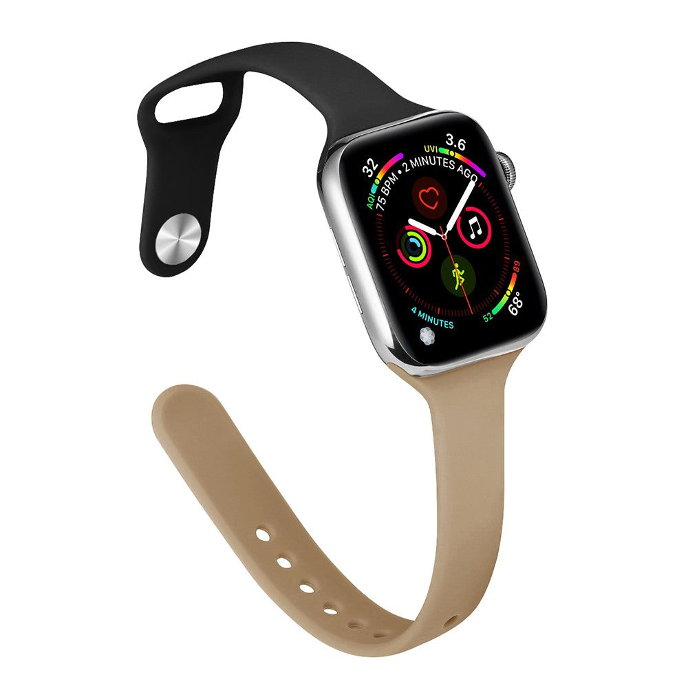 Flot Silikone Universal Rem passer til Apple Smartwatch - Brun#serie_11