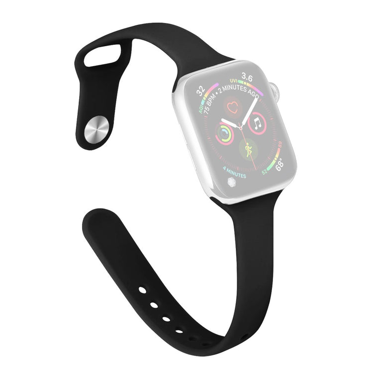 Flot Silikone Universal Rem passer til Apple Smartwatch - Sort#serie_12