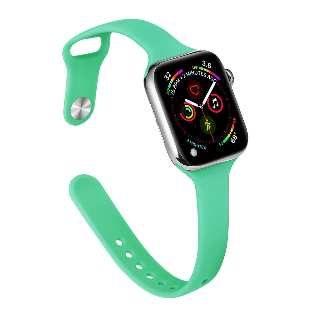 Flot Silikone Universal Rem passer til Apple Smartwatch - Grøn#serie_18