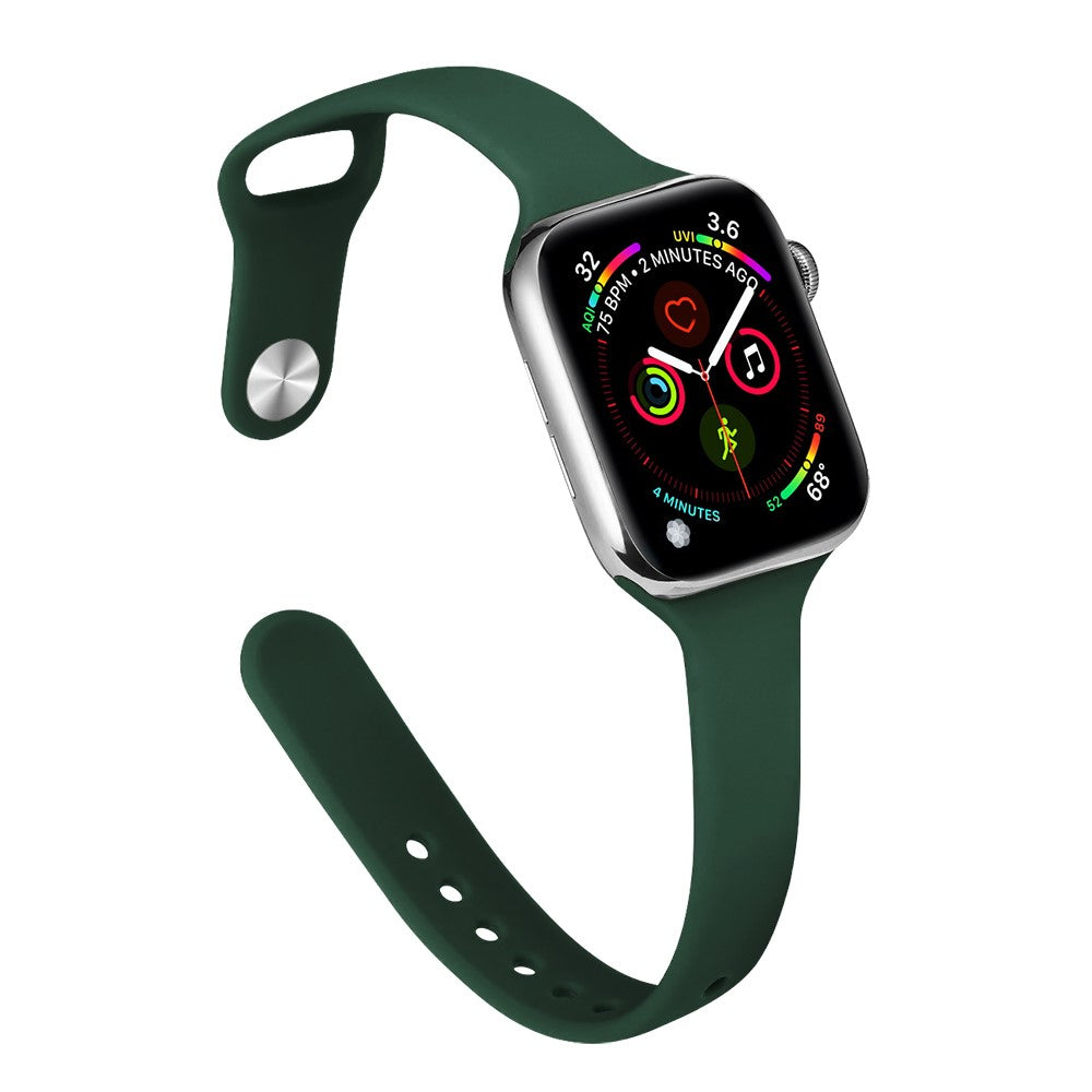 Flot Silikone Universal Rem passer til Apple Smartwatch - Grøn#serie_20