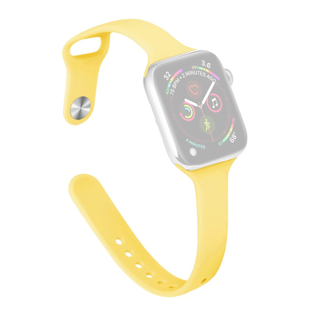 Flot Silikone Universal Rem passer til Apple Smartwatch - Gul#serie_23