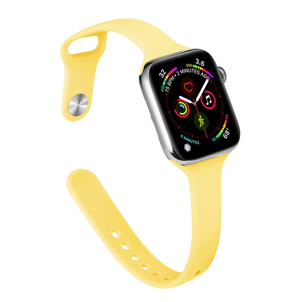 Flot Silikone Universal Rem passer til Apple Smartwatch - Gul#serie_23