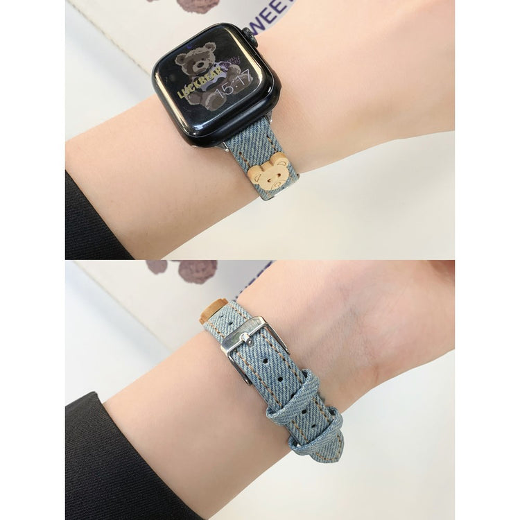 Rigtigt Nydelig Nylon Universal Rem passer til Apple Smartwatch - Blå#serie_1