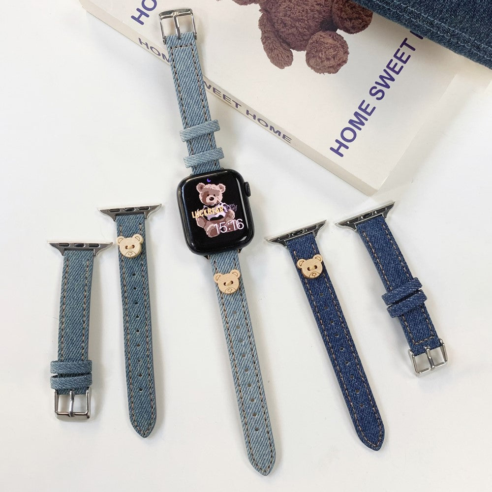 Rigtigt Nydelig Nylon Universal Rem passer til Apple Smartwatch - Blå#serie_1