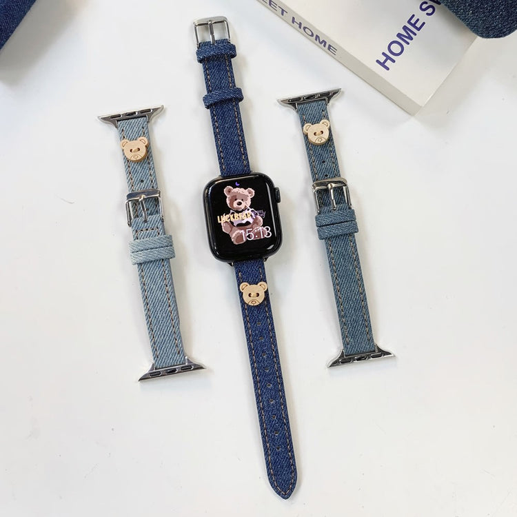 Rigtigt Nydelig Nylon Universal Rem passer til Apple Smartwatch - Blå#serie_2