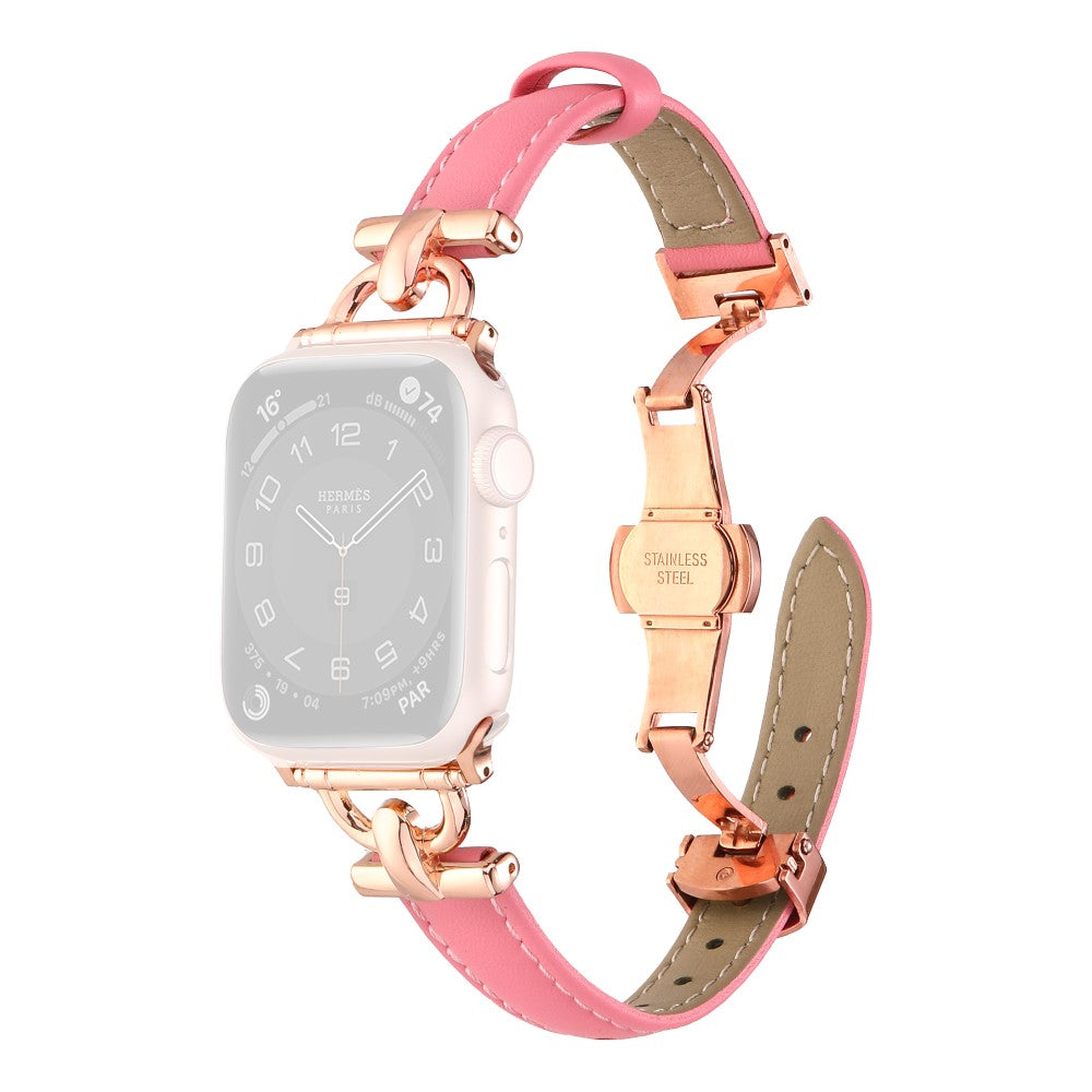 Vildt Elegant Kunstlæder Universal Rem passer til Apple Smartwatch - Pink#serie_11