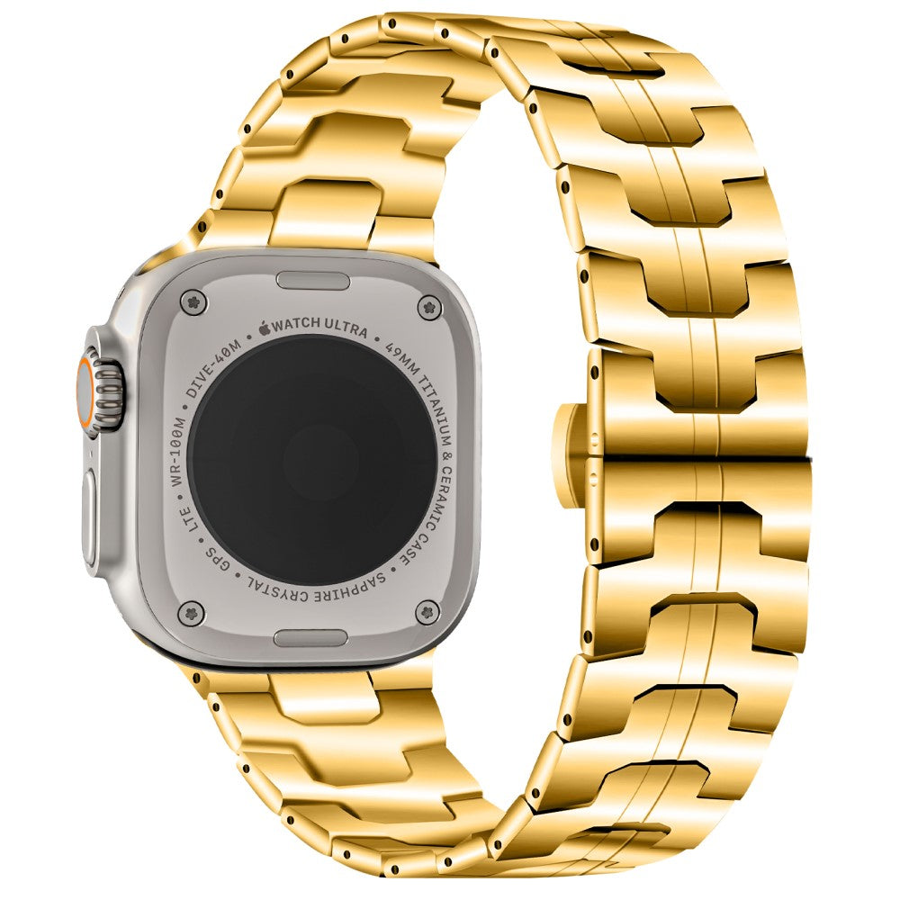 Helt Vildt Hårdfør Metal Universal Rem passer til Apple Smartwatch - Guld#serie_3