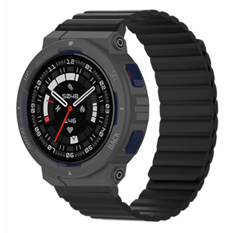 Helt Vildt Elegant Silikone Rem passer til Amazfit Active Edge - Sort#serie_3