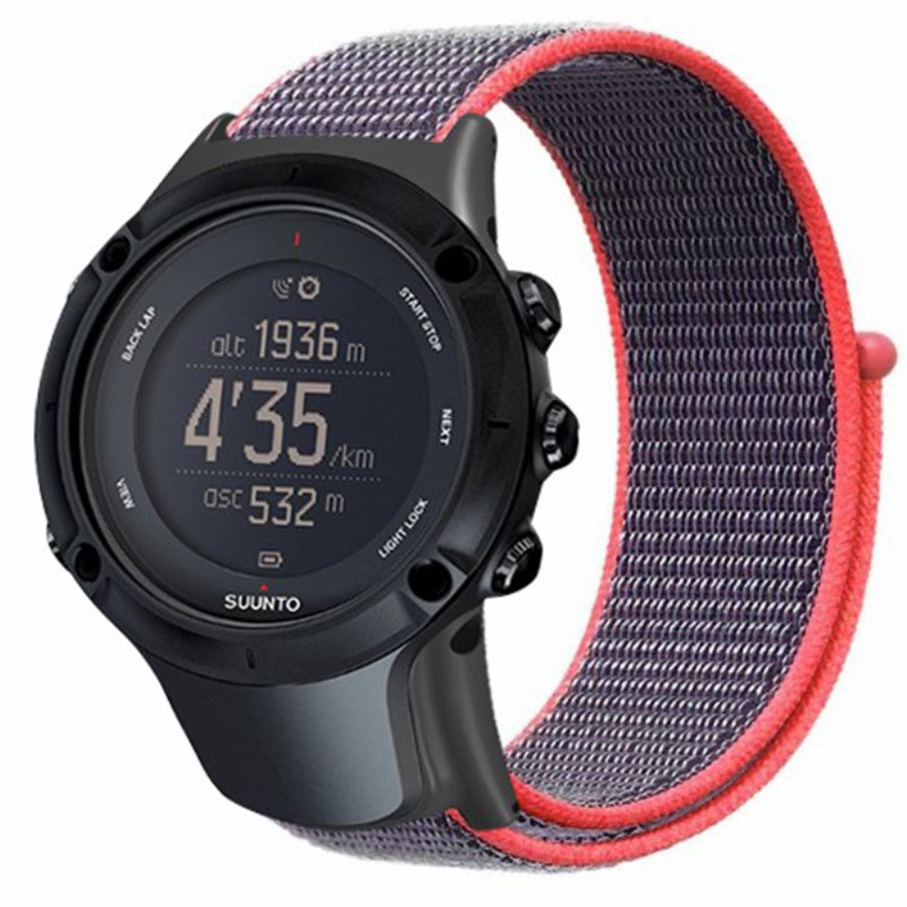 Vildt Fint Nylon Universal Rem passer til Suunto Smartwatch - Pink#serie_4