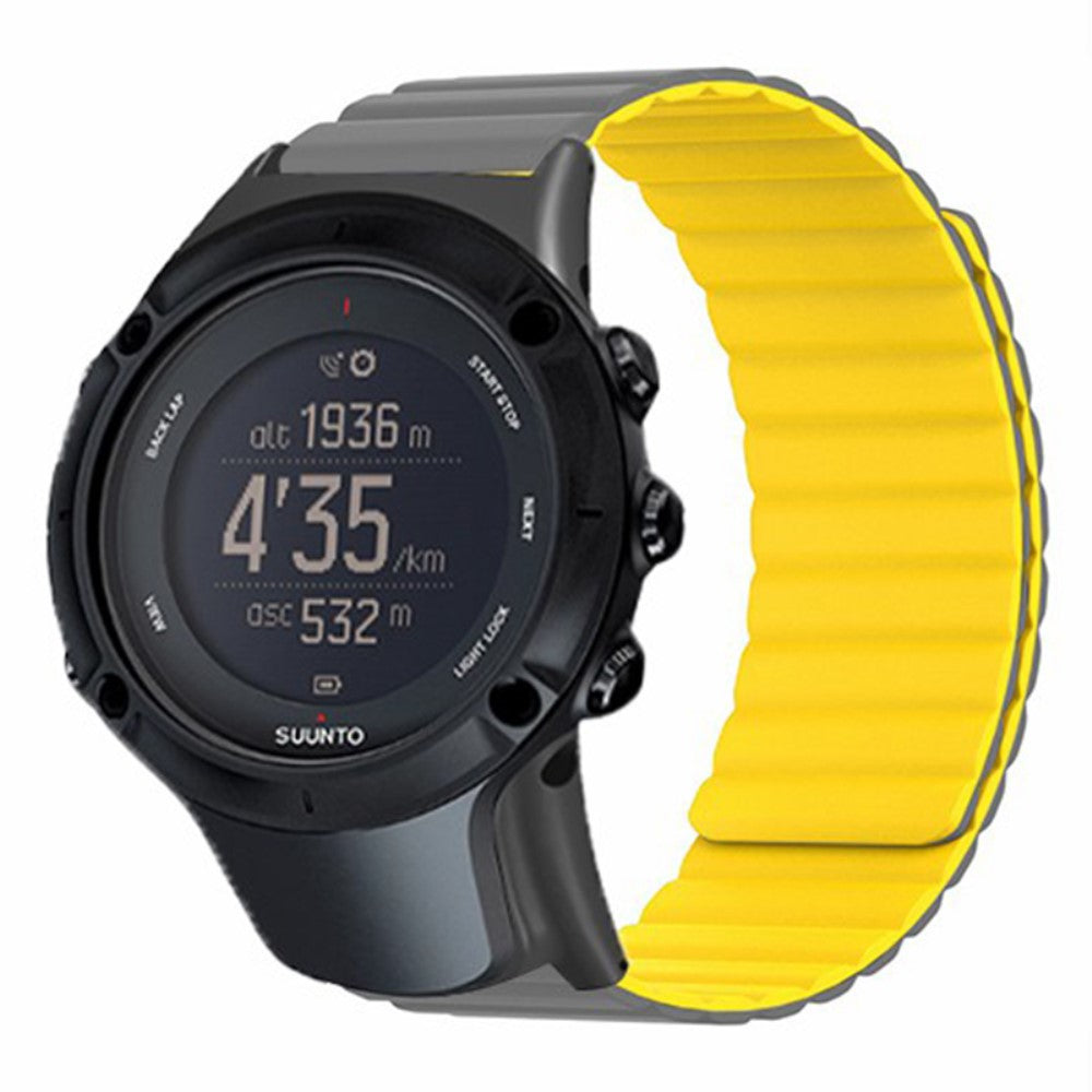 Helt Vildt Elegant Silikone Universal Rem passer til Suunto Smartwatch - Gul#serie_8