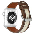 Mega Stilig Apple Smartwatch Ekte Lær Universal Reim