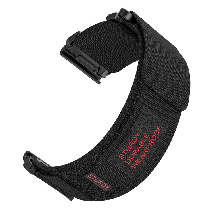 Rigtigt Elegant Nylon Universal Rem passer til Garmin Smartwatch - Sort#serie_1