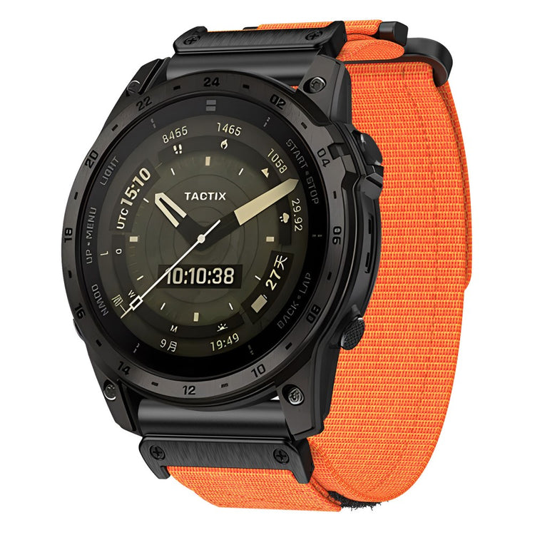 Rigtigt Elegant Nylon Universal Rem passer til Garmin Smartwatch - Orange#serie_2