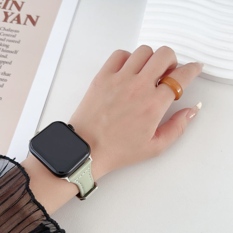 Sejt Kunstlæder Universal Rem passer til Apple Smartwatch - Blå#serie_8