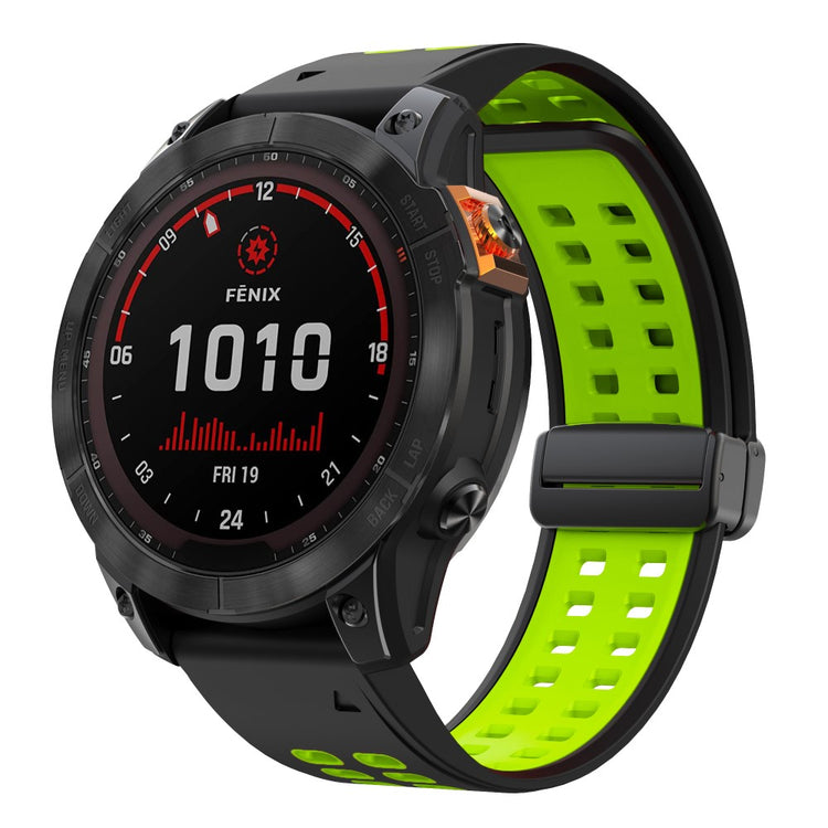 Silikone Universal Rem passer til Garmin Fenix 7X / Garmin Fenix 7X Pro - Grøn#serie_6