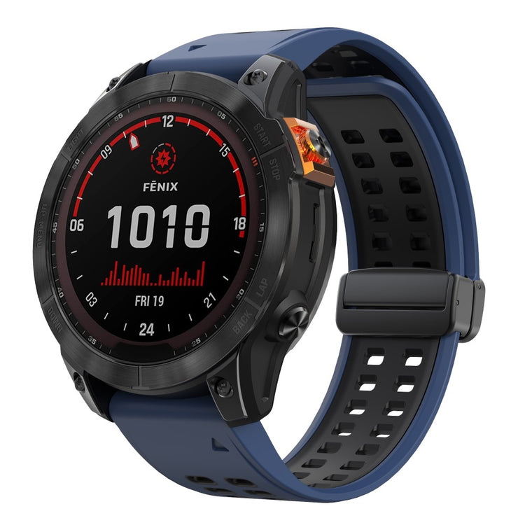 Silikone Universal Rem passer til Garmin Fenix 7X / Garmin Fenix 7X Pro - Blå#serie_10