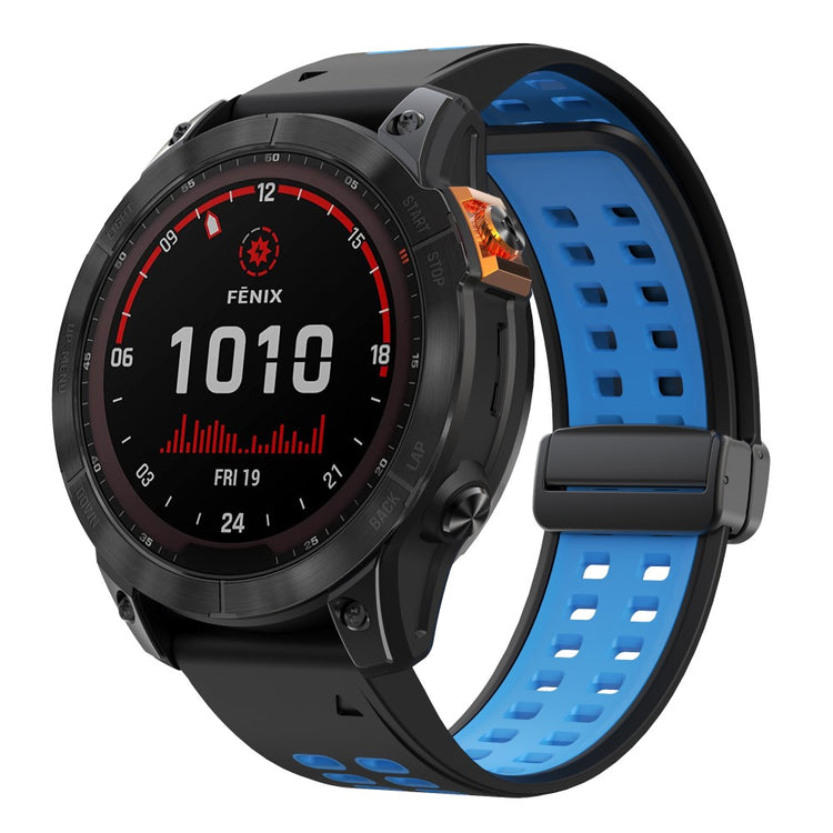 Silikone Universal Rem passer til Garmin Fenix 7X / Garmin Fenix 7X Pro - Blå#serie_5