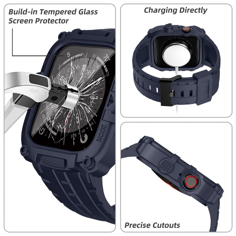 Mega Kønt Silikone Universal Rem passer til Apple Smartwatch - Blå#serie_1