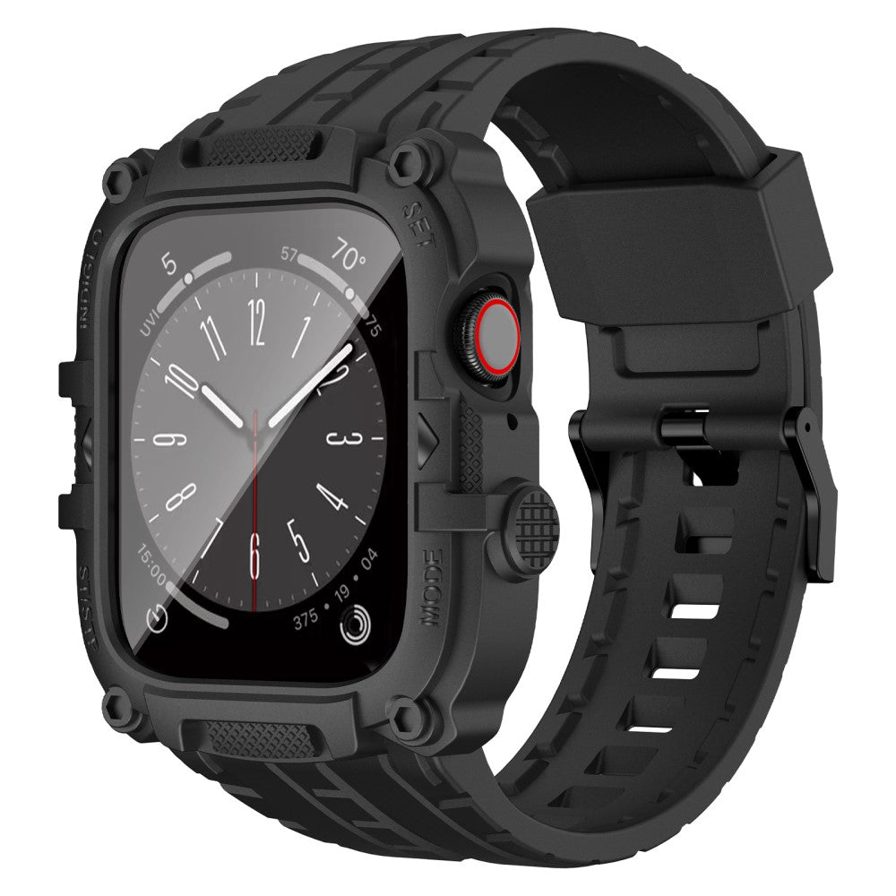 Mega Kønt Silikone Universal Rem passer til Apple Smartwatch - Sort#serie_2