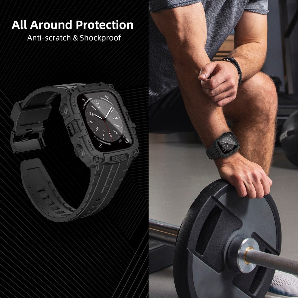 Mega Kønt Silikone Universal Rem passer til Apple Smartwatch - Sort#serie_2