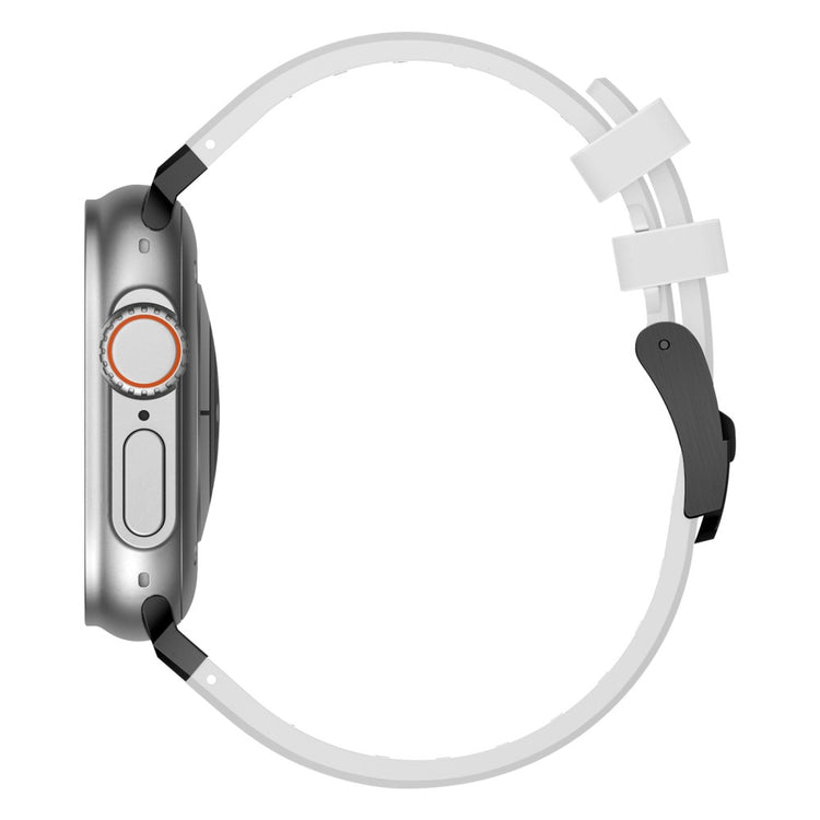 Rigtigt Sejt Silikone Universal Rem passer til Apple Smartwatch - Hvid#serie_2