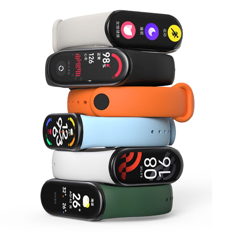 Rigtigt Flot Silikone Rem passer til Xiaomi Smart Band 8 - Orange#serie_3