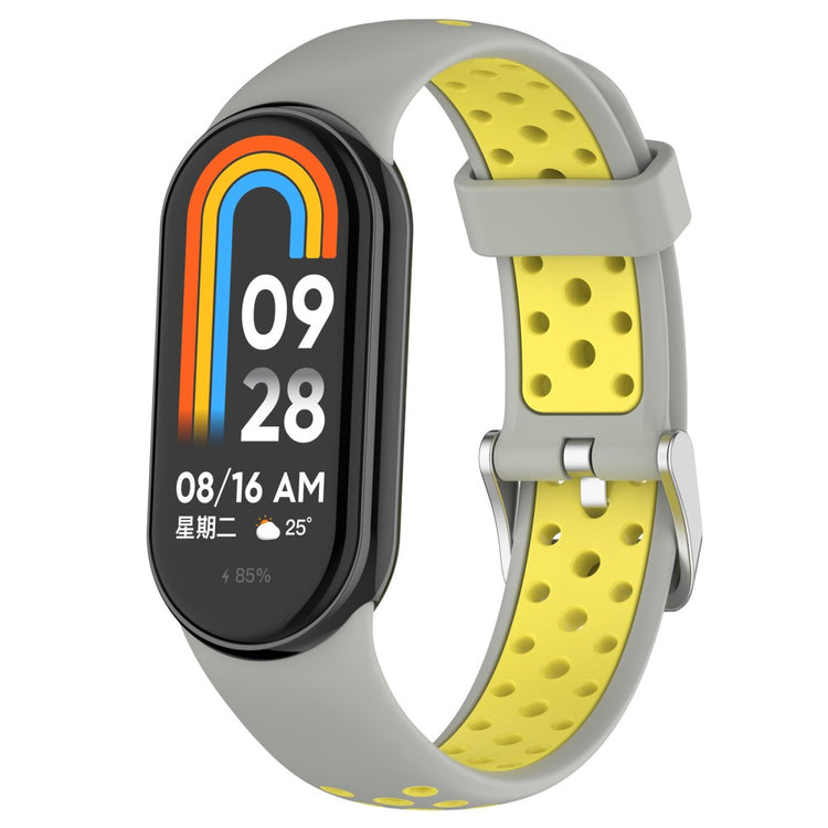 Fremragende Silikone Rem passer til Xiaomi Smart Band 8 - Gul#serie_6