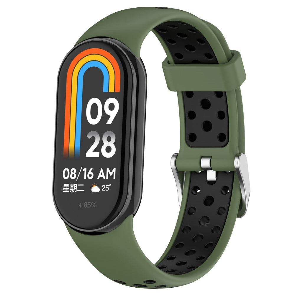 Fremragende Silikone Rem passer til Xiaomi Smart Band 8 - Grøn#serie_7