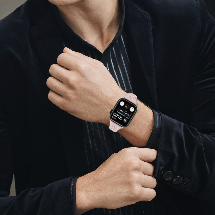 Fremragende Ægte Læder Universal Rem passer til Apple Smartwatch - Pink#serie_1