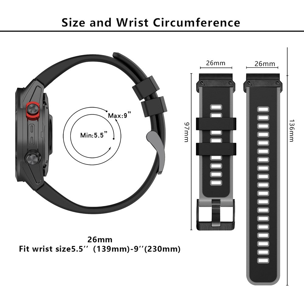 Vildt Rart Silikone Universal Rem passer til Garmin Smartwatch - Grøn#serie_9