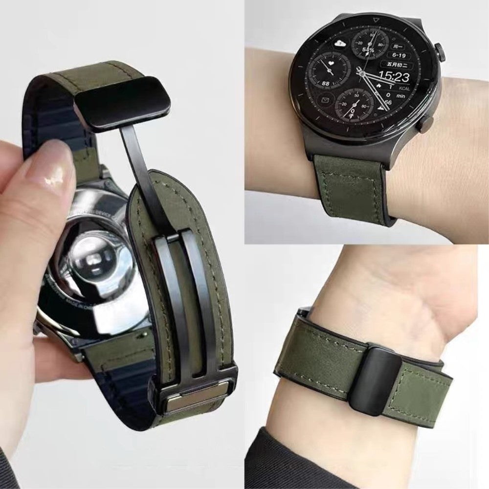 Super Pleasant Smartwatch Genuine Leather Universel Strap - Green#serie_5