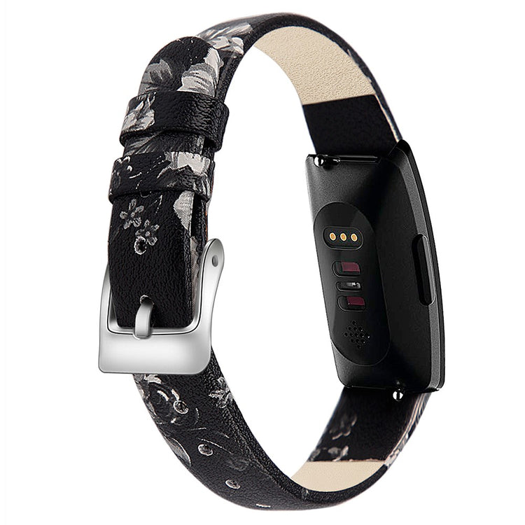 Very Fashionable Fitbit Inspire 1 Genuine Leather Strap - Black#serie_4
