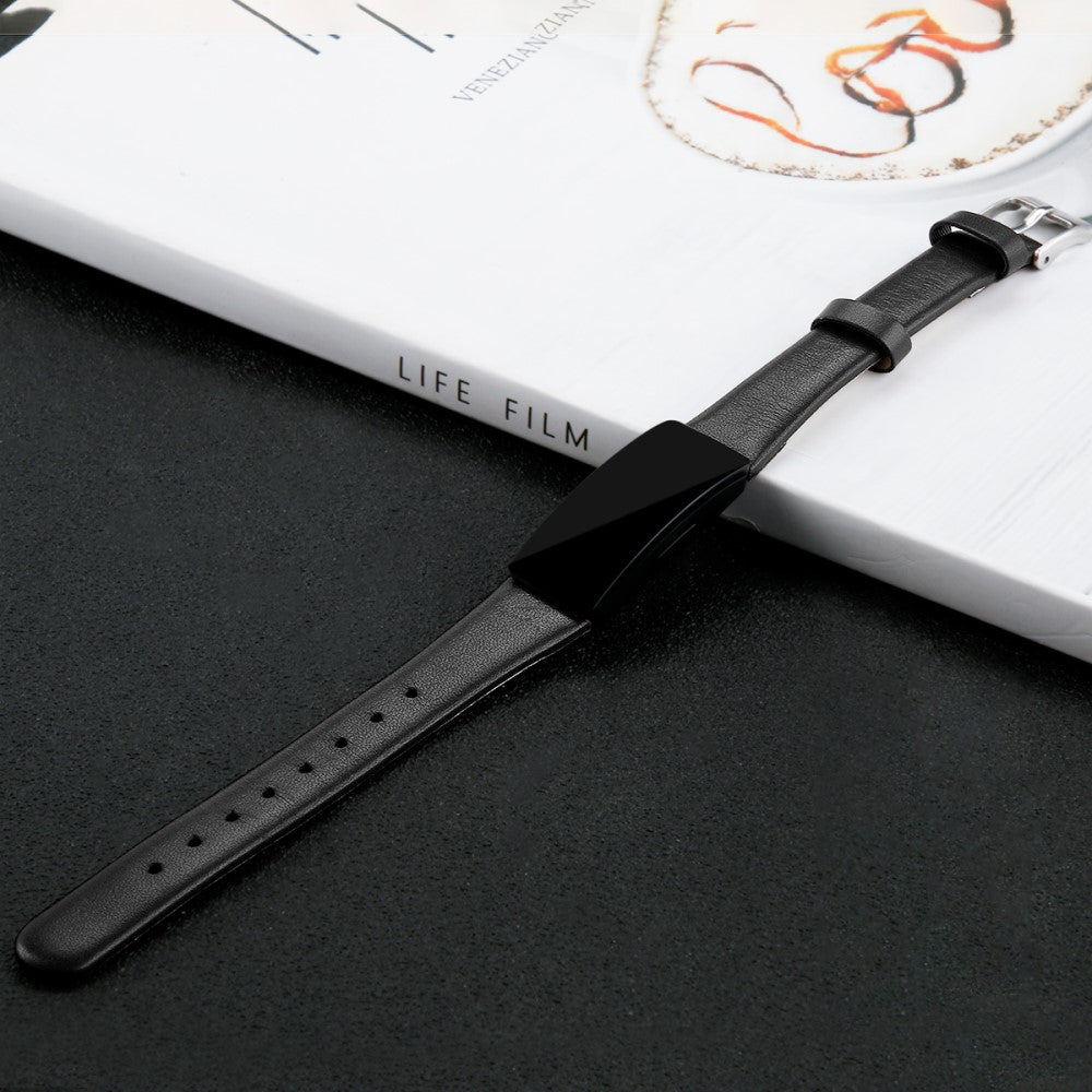 Very Fashionable Fitbit Inspire 1 Genuine Leather Strap - Black#serie_5