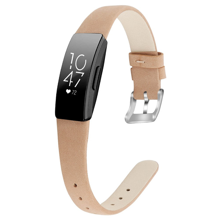 Very Fashionable Fitbit Inspire 1 Genuine Leather Strap - Brown#serie_7