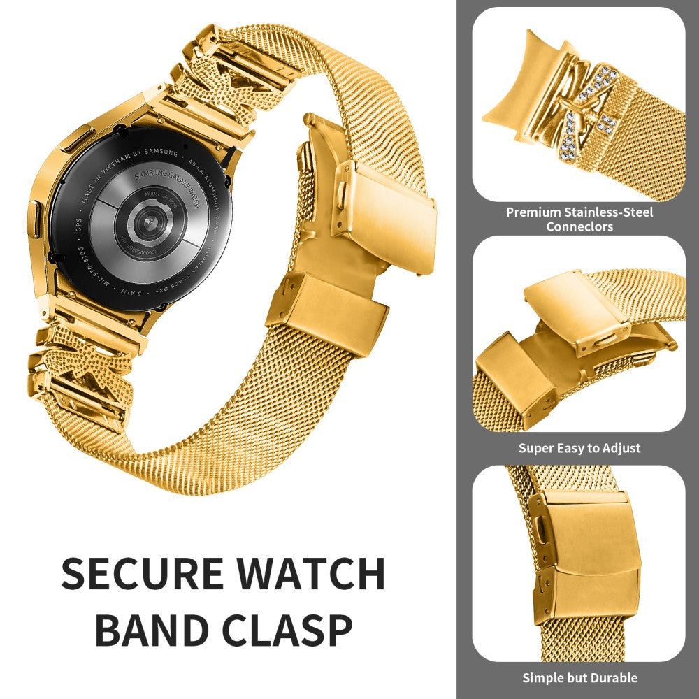 Super Fantastic Samsung Smartwatch Metal Universel Strap - Gold#serie_1