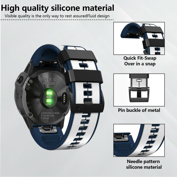 Very Stylish Garmin Smartwatch Silicone Universel Strap - Blue#serie_7