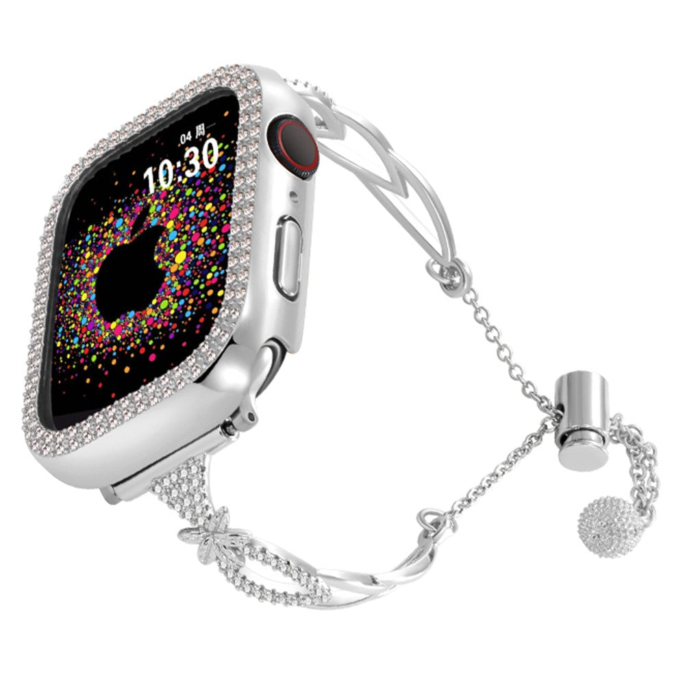 Super Fantastic Apple Smartwatch Rhinestone Universel Strap - Silver#serie_4