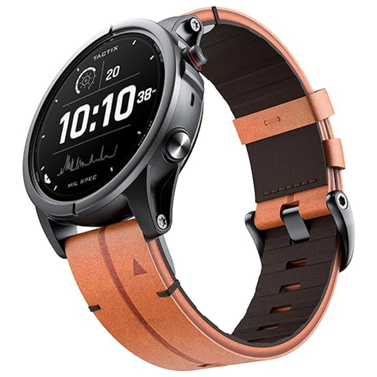 Superb Garmin Smartwatch Genuine Leather Universel Strap - Brown#serie_2